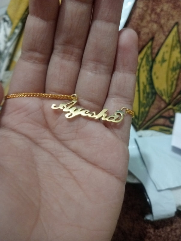 Personalized Stainless Steel Gold Plated Name Necklace