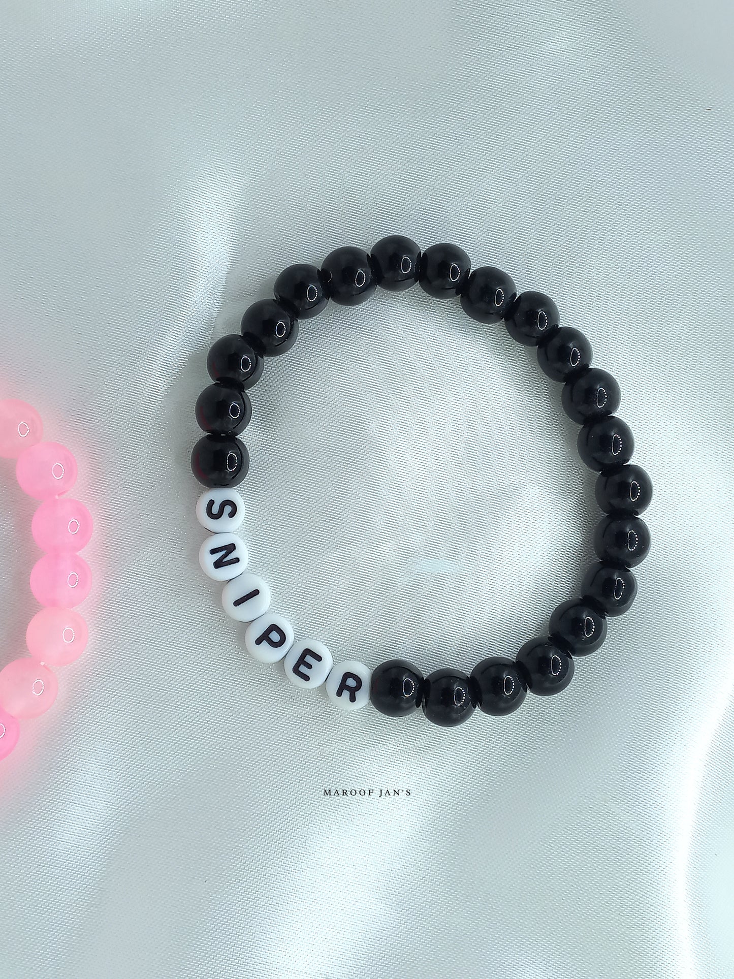 Sniper Wifey Black Pink Couple Bracelets Duo