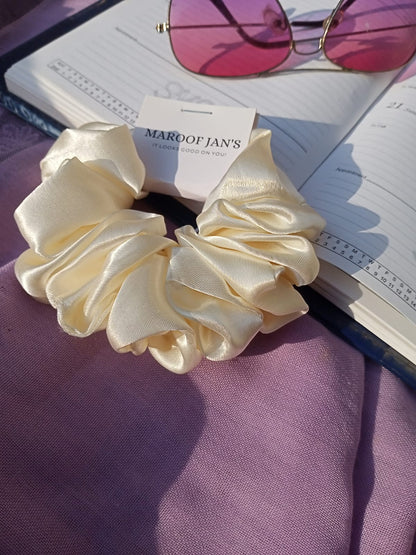 Plain Silk Scrunchies