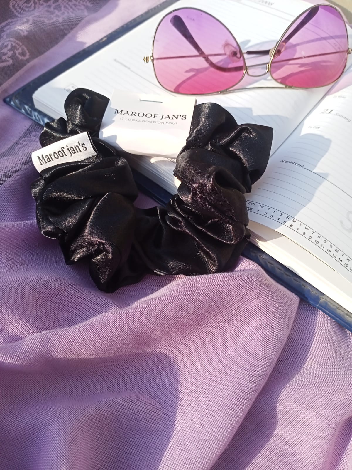 Plain Silk Scrunchies