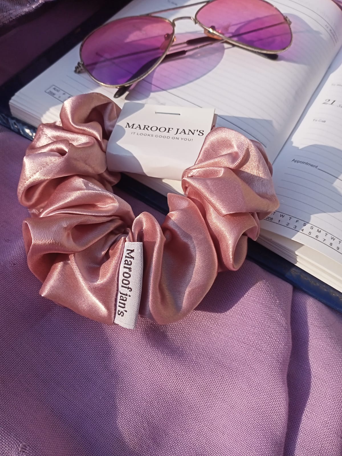 Plain Silk Scrunchies