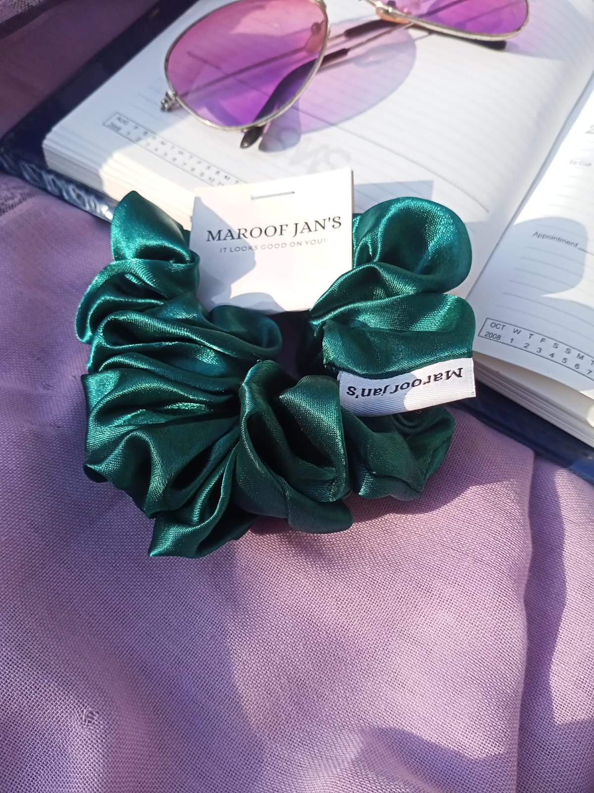 Plain Silk Scrunchies