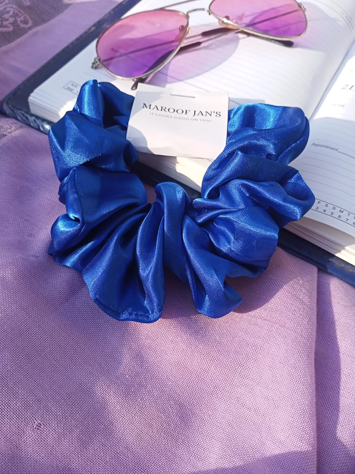 Plain Silk Scrunchies