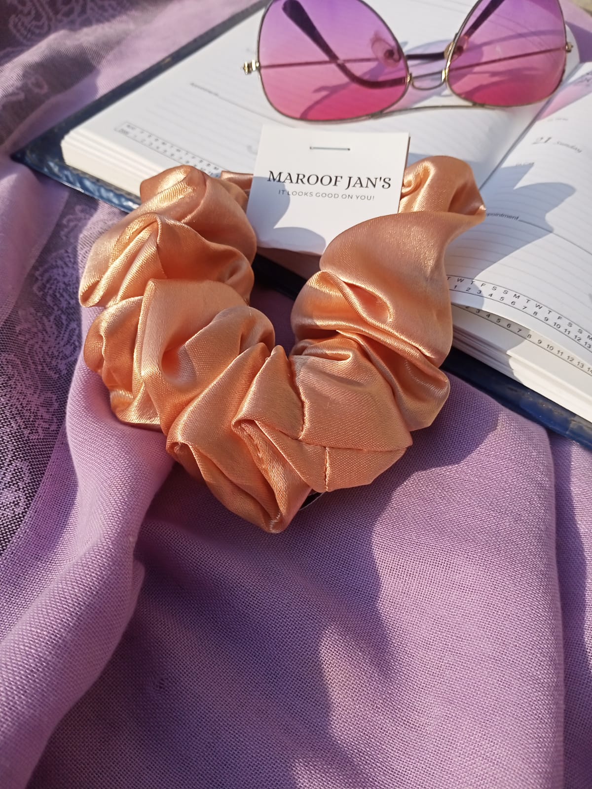 Plain Silk Scrunchies