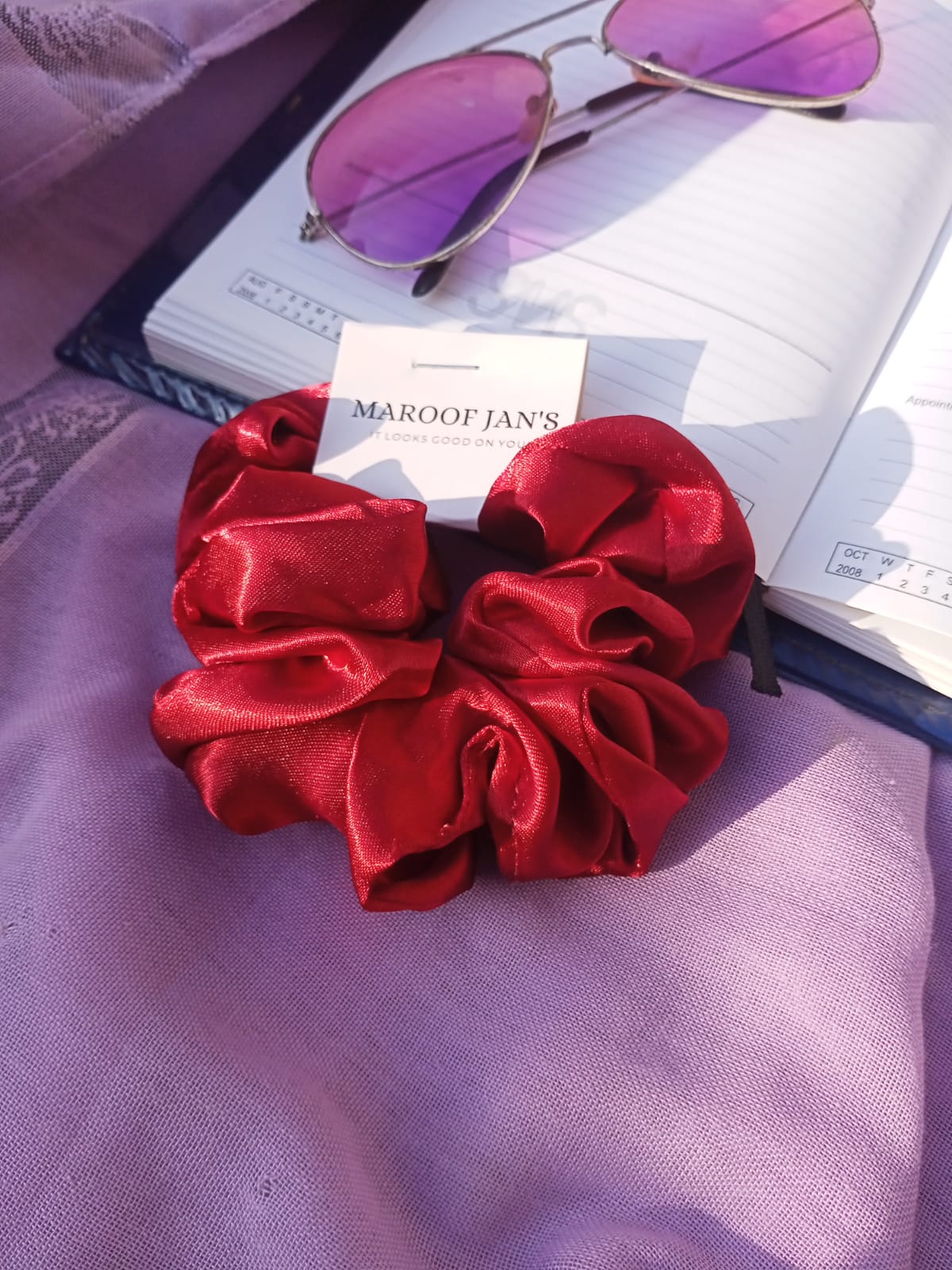 Plain Silk Scrunchies