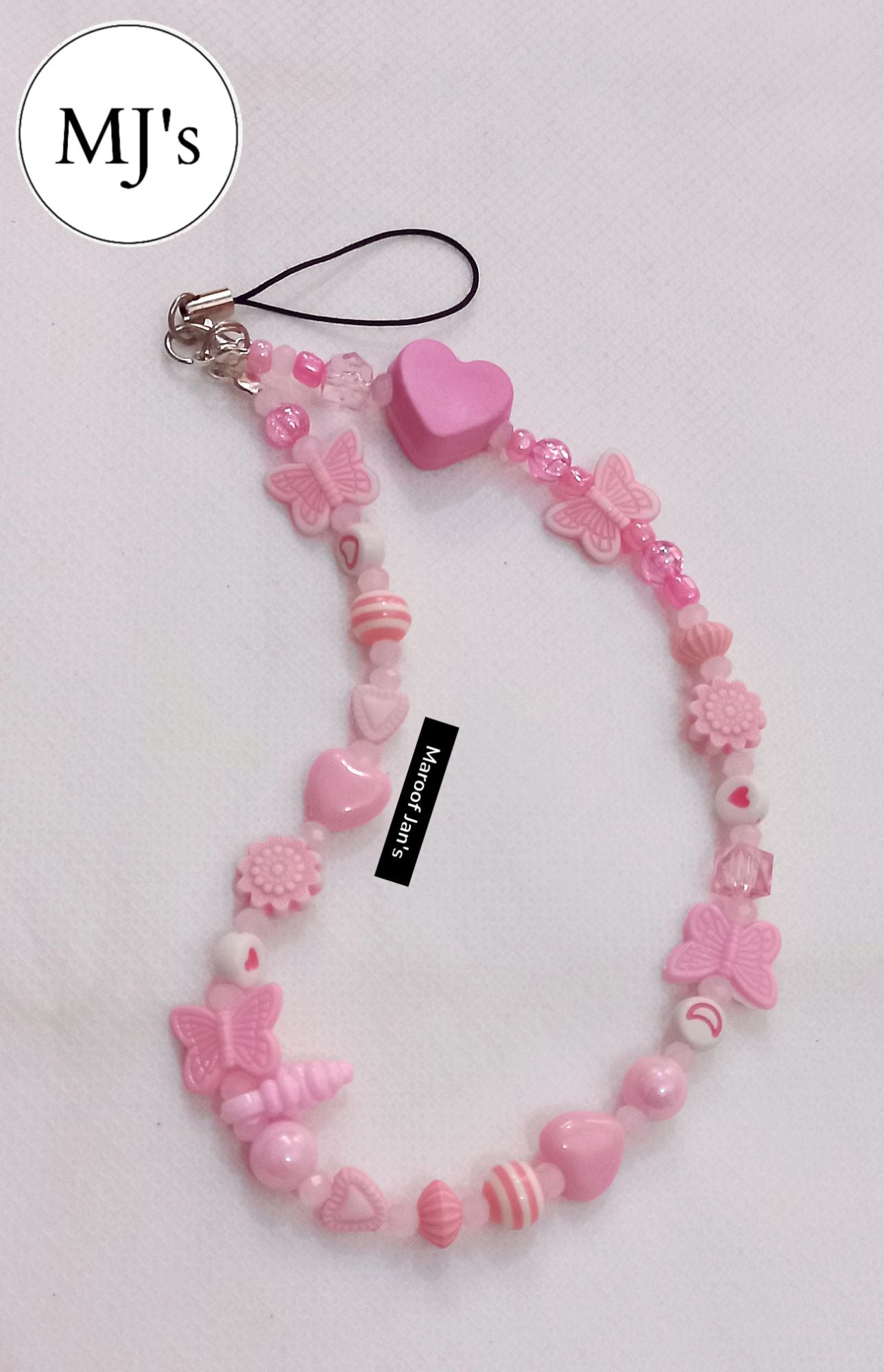 Cute And Trendy Beaded Mobile Phone Strap Or Charm