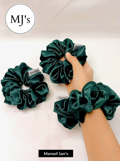 Plain Silk Scrunchies