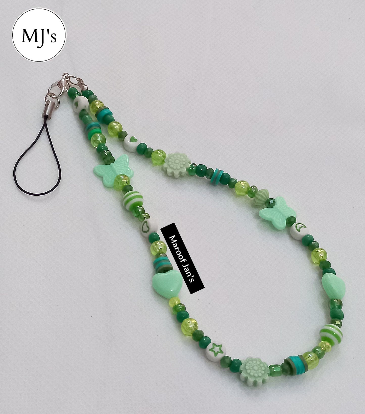 Cute And Trendy Beaded Mobile Phone Strap Or Charm