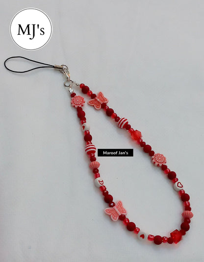 Cute And Trendy Beaded Mobile Phone Strap Or Charm