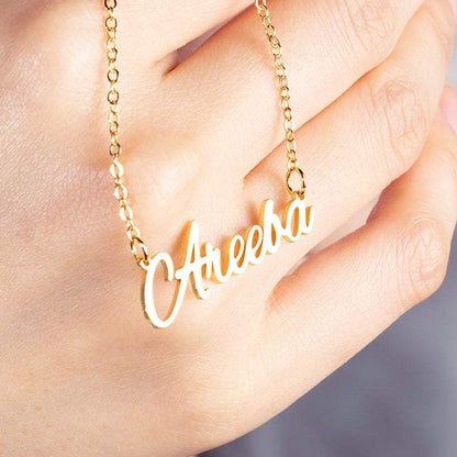 Personalized Stainless Steel Gold Plated Name Necklace